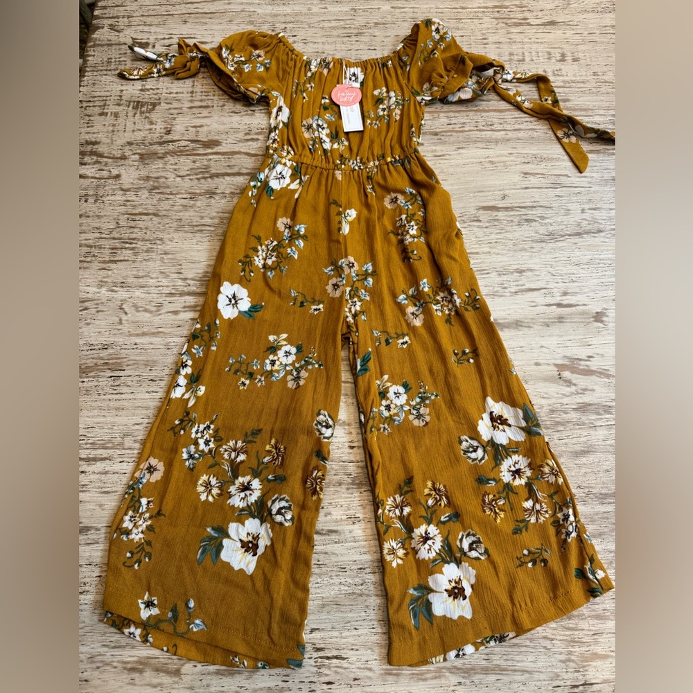 3T Floral Mustard Romper
